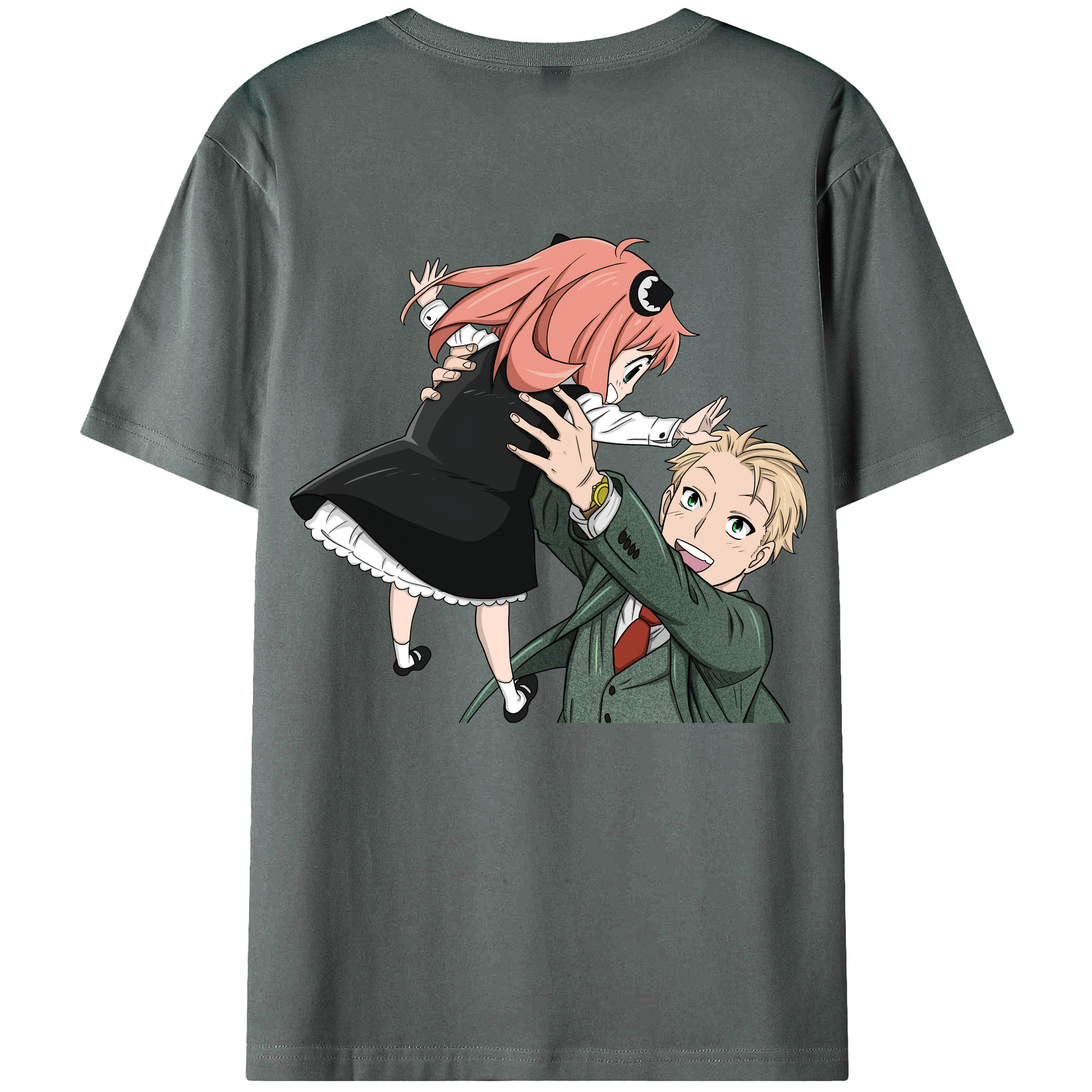 （画像用） SPY×FAMILY间谍家家酒 綿100％ メンズ半袖Tシャツ（バックプリント） 通気性